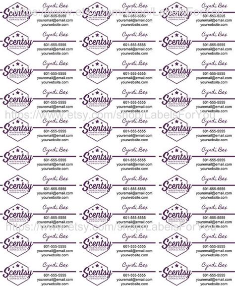 personalized scentsy brochure labels direct sales  labelsforyou