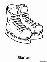 Coloring Skates Pages Winter Colouring Printable Ice Kids Skating Print Children Activity Color Clothes Activityvillage Simple Village Explore sketch template