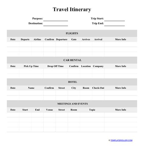 printable itinerary template prntblconcejomunicipaldechinugovco