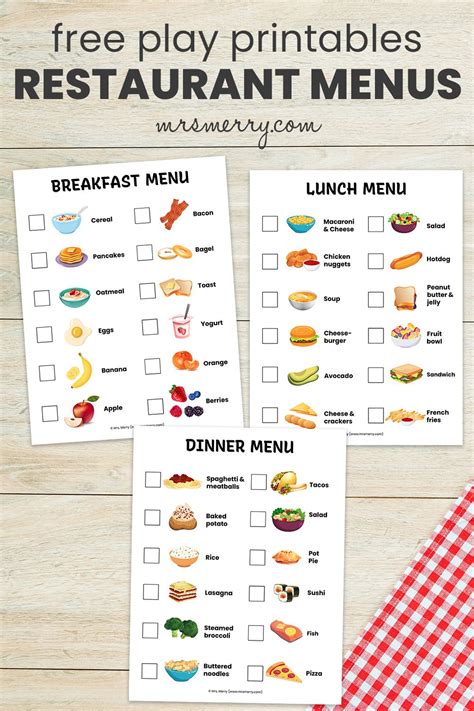 printables restaurant menus menu restaurant resturant menu
