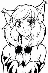 Coloring Pages Girl Cat Printable Anime Color Manga Getcolorings Adults Girls Print Adult Getdrawings sketch template