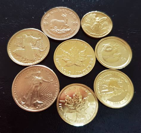collection   small gold coins    world