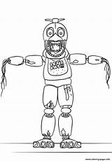 Coloring Fnaf Pages Chica Withered Lets Eat Printable Print Color sketch template