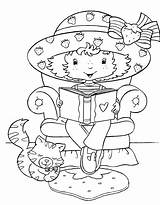 Coloring Shortcake Strawberry Pages Children Kids Color Simple sketch template