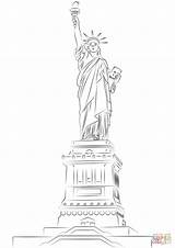 Liberty Freiheitsstatue Supercoloring Ausdrucken sketch template