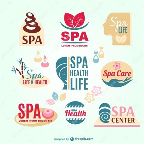 spa resort logos  vector