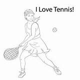 Tennis Coloring Pages Printable Color Miki sketch template