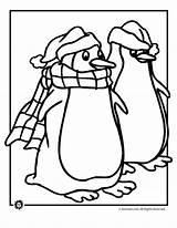 Coloring Penguin Pair Pages Christmas Cold Hat Santa Print Comments Animal Use Designlooter Coloringhome Printer Send Button Special Only Click sketch template