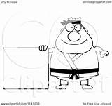 Karate Man Chubby Belt Sign Clipart Cartoon Thoman Cory Outlined Coloring Vector Regarding Notes sketch template
