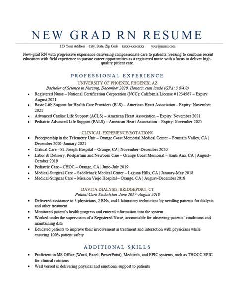 grad rn resume sample   write resume genius