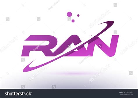 ran   alphabet letter logo stock vector royalty