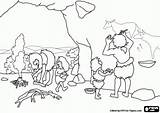Coloring Pages Prehistoric Family Cave Hunting Age Stone Prehistory Man Paleolithic Paints Prepares Walls Scenes Fire Woman Caves Color Choose sketch template
