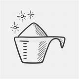 Measuring Cup Doodle Powder Washing Drawn Hand Icon Outline Sketch Vector Dreamstime Illustration Illustrations Vectors sketch template