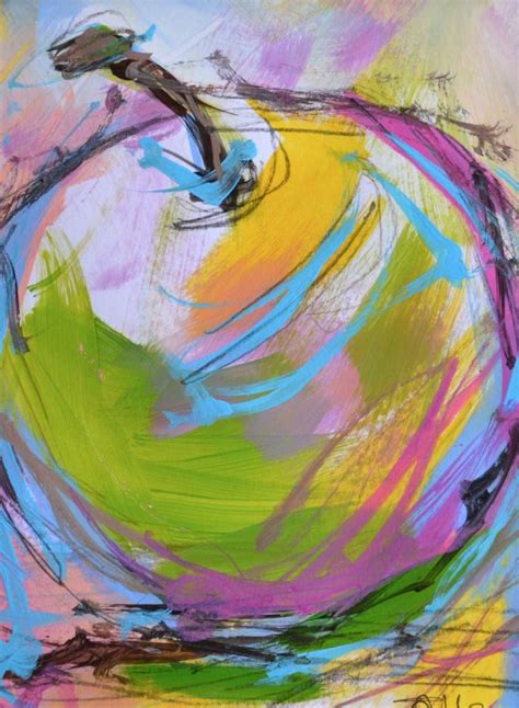 colourful apple  original painting painting abstract art painting apple painting