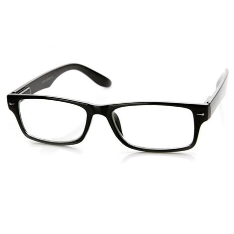 casual fashion horned rim rectangular frame clear lens eye glasses