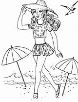Coloring Pages Beach Printable Kids sketch template