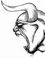 Horns Devil Drawing Demon Drawings Getdrawings Step sketch template