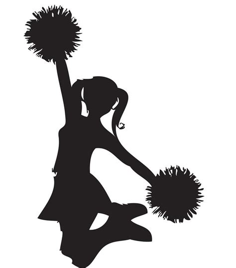 cheerleader decal silhouette art cheerleader clipart silhouette