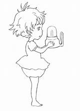 Ponyo Lineart sketch template