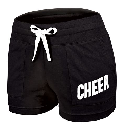 chassé classic 100 cotton cheerleading practice short with drawstring