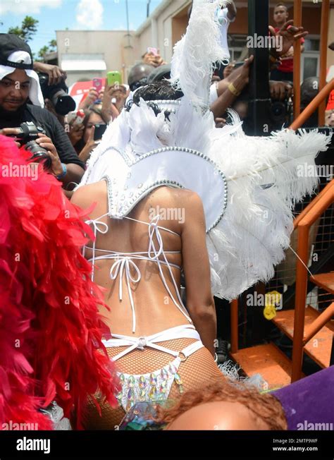 Rihanna Nearly Bares It All In An Extremely Skimpy Jeweled Bikini As