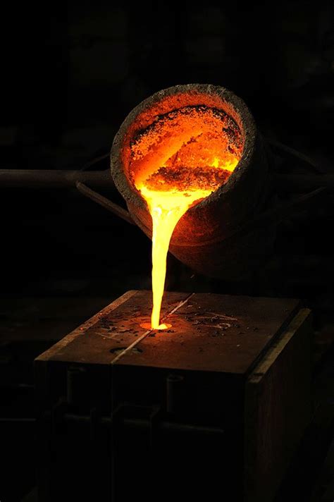 molten metal  poured   sand based molds  sand casting