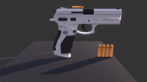 gun pistol weapon blender animated buy royalty   model  nijat