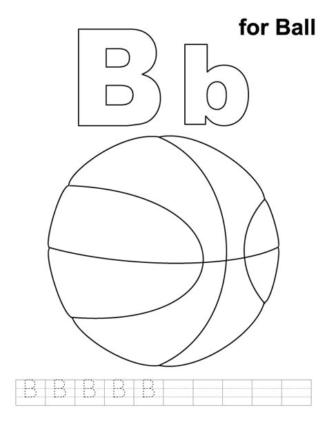 ball coloring page  handwriting practice