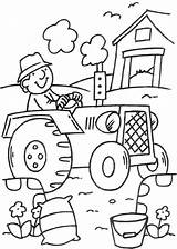 Kleurplaten Boerderij Boer Tractors sketch template