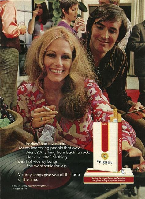 1971 Vintage Viceroy Cigarettes Ad Parties She Loves Em Vintage