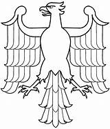 Eagle Heraldic Traceable Heraldicart sketch template