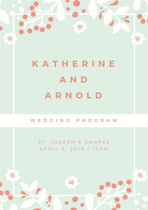 Free Online Wedding Program Maker Design A Custom Wedding Program Canva