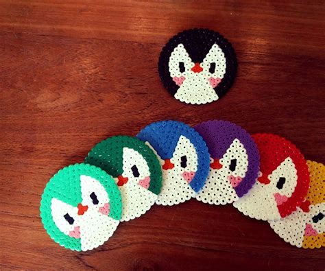 penguin perler bead coasters instructables