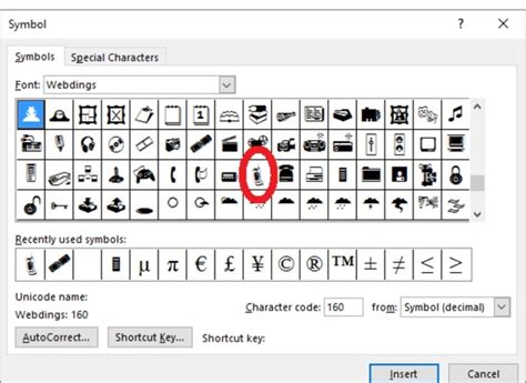 insert phone symbol  word printable templates