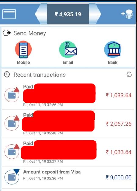 transferring money   credit card  bank account  india