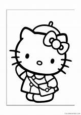 Kitty Hello Coloring Pages Coloring4free Carnival sketch template