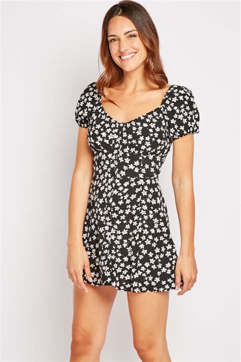 flower print mini dress