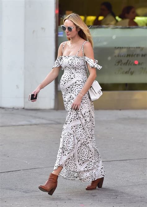 Candice Swanepoel White Maxi Dress May 2016 Popsugar