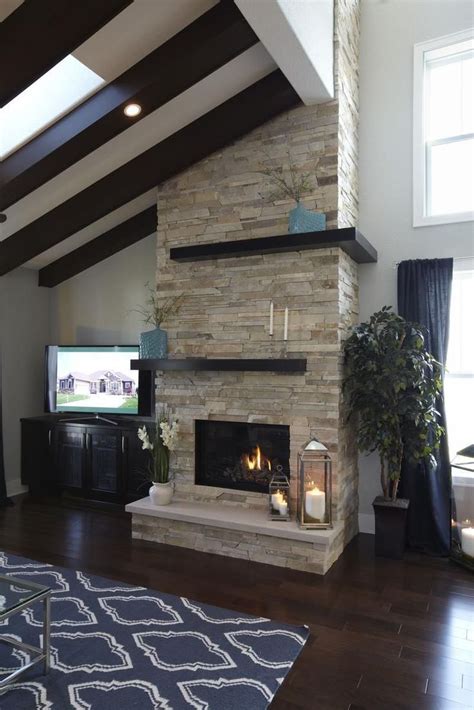suitable fireplace ideas vaulted ceiling  inspire  fireplace