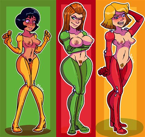 rule 34 3girls alex totally spies bodysuit busty cleavage clover