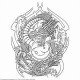 Coloring Yang Dragon Pages Yin Getcoloringpages Creative sketch template