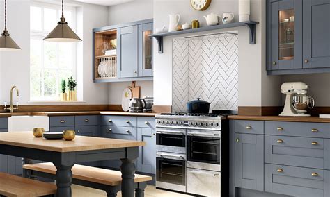 light blue  design shaker kitchen cabinets swk  houlive solid