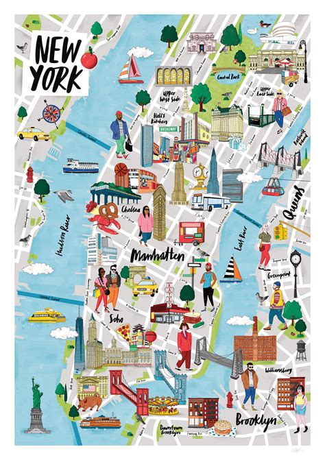 illustrated map   york tilly aka running  crayons freelance