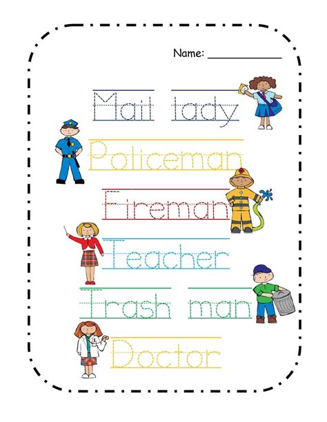 community helpers kindergarten worksheets munity helpers matching