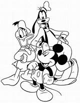 Characters Coloring Pages Mickey Mouse Getcolorings Disney sketch template