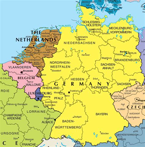 germany  belgium map mapsofnet