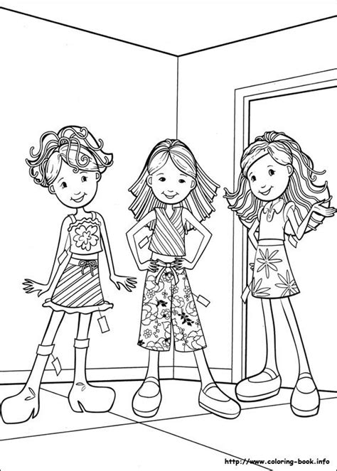 groovy girls coloring page coloring pages  printables pinterest