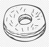 Donat Putih Makanan Hitam Kartun Donut Mewarnai Doughnut Sketsa sketch template