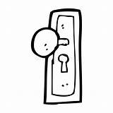 Door Knob Cartoon Clipart Royalty Stock Pages Coloring Sketch Clipartmag Template sketch template