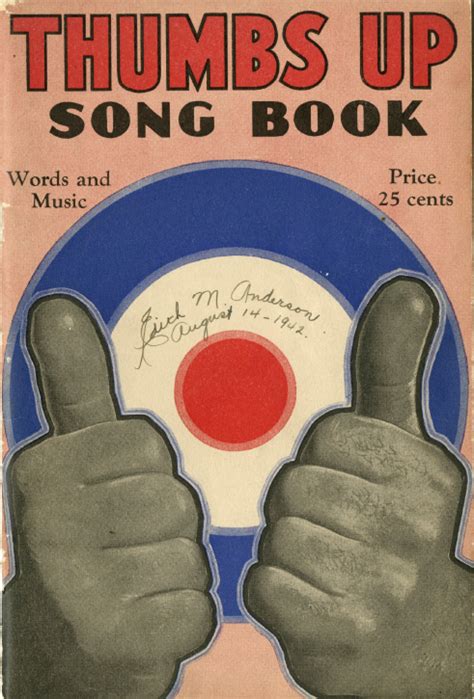 thumbs  song book wartime canada